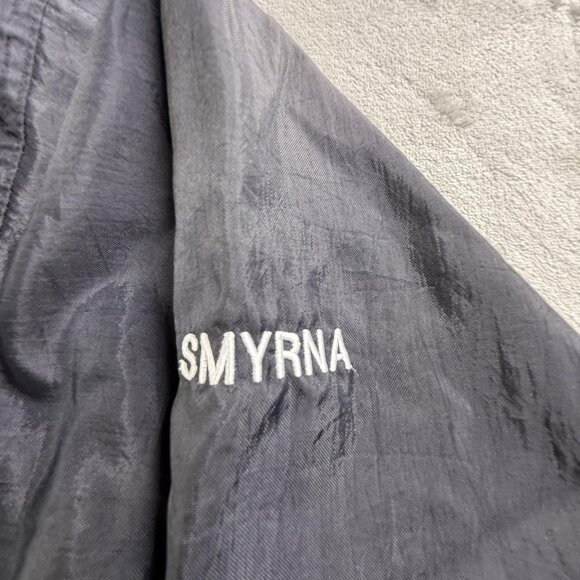 Fire Dept Pullover Jacket Mens Medium Black V Neck Windbreaker Lined Embroidered - Picture 5 of 16